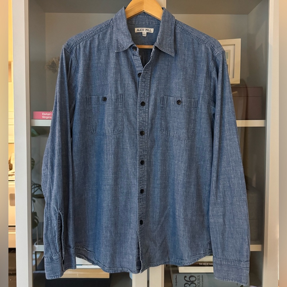 Alex Mill Blue Chambray Workshirt, Size L